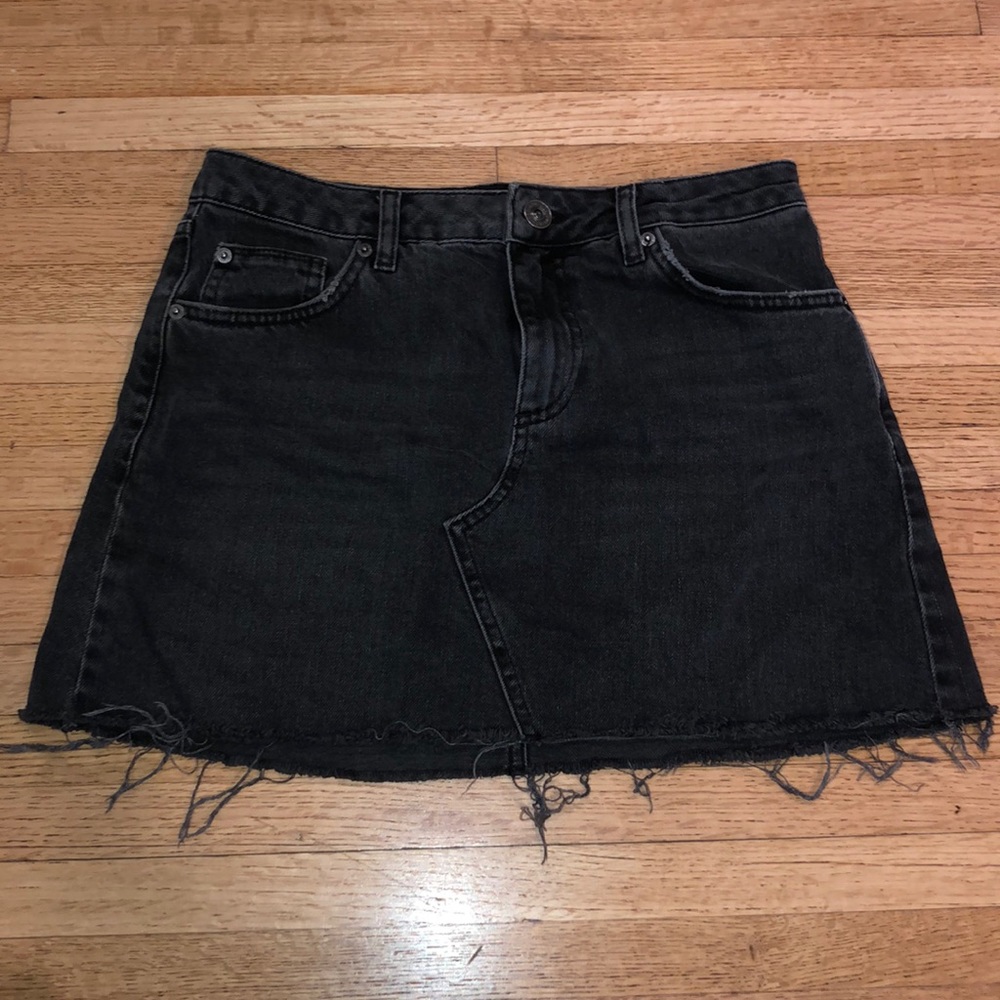Black jean skirt